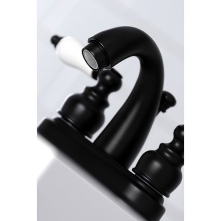 Kingston Brass KB5610PL Restoration 4" Centerset Bathroom Faucet, Matte Black KB5610PL